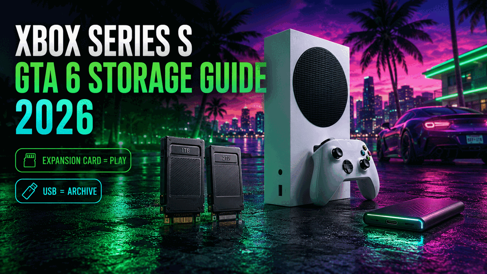 Xbox Series S GTA 6 storage guide with expansion card and USB storage options